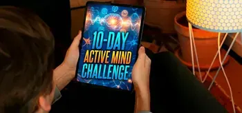 The 10-Day Active Mind Challenge shown on a tablet