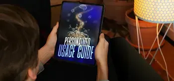 The Personalized Usage Guide shown on a tablet